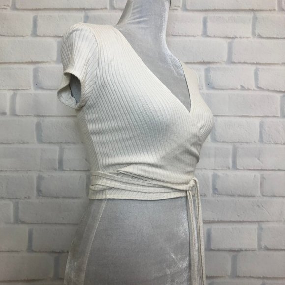 Reformation Cream Wrap Top - Picture 2 of 6